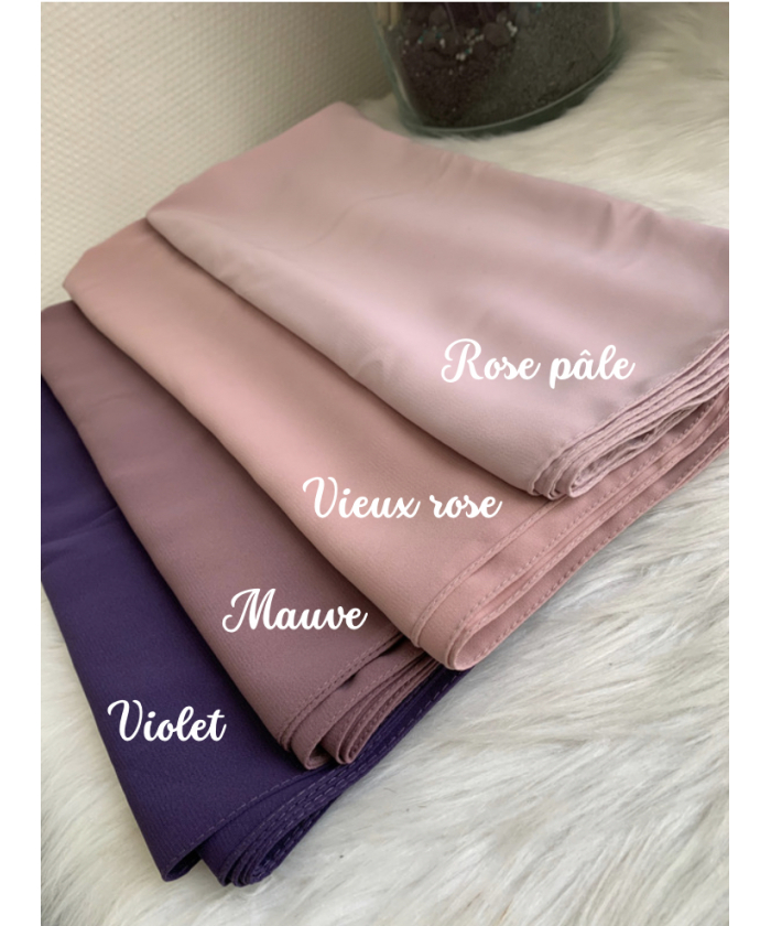 Hijab / voile soie de medine rose pâle