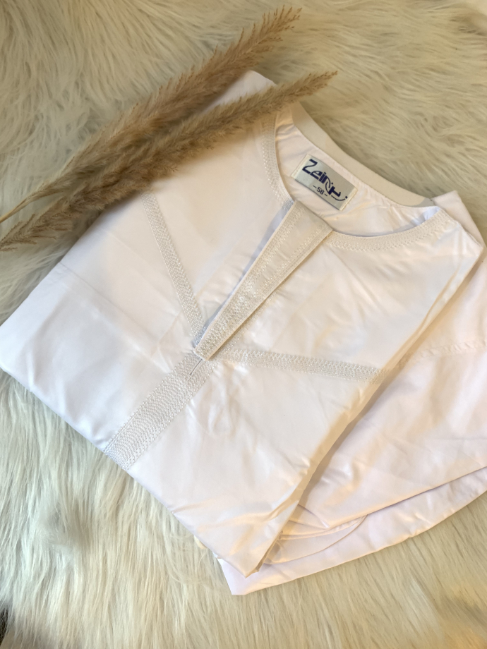 Qamis Emiraty blanc - avec pantalon