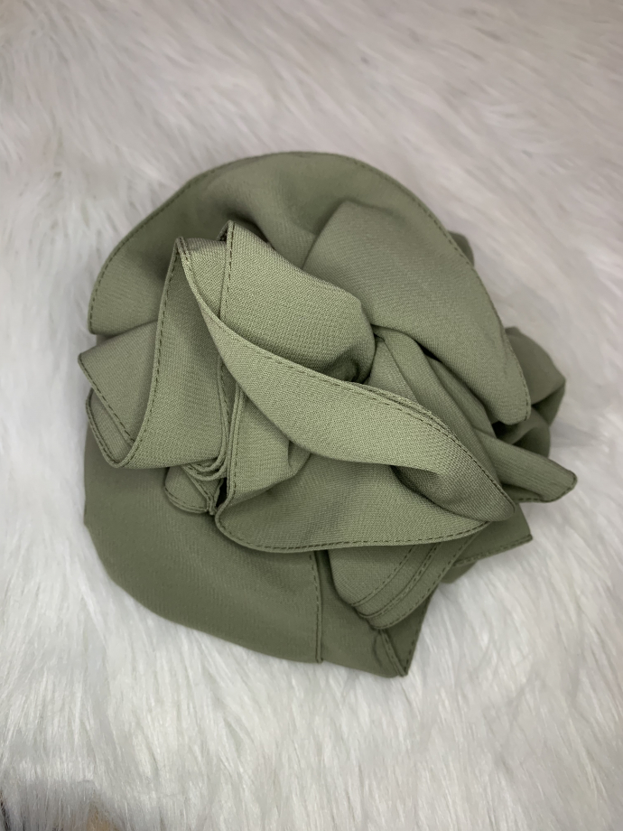 Hijab / voile en soie de Medine vert Kaki